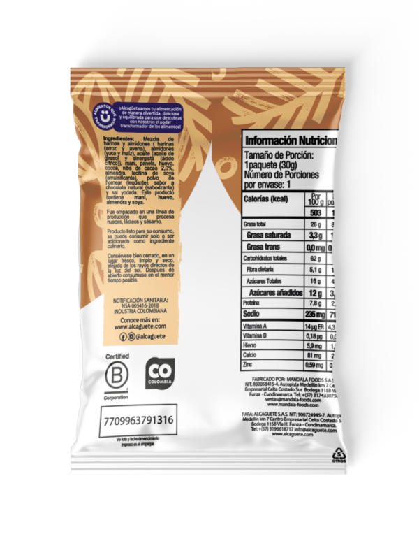 5 Pack Galletas Nibs de Cacao